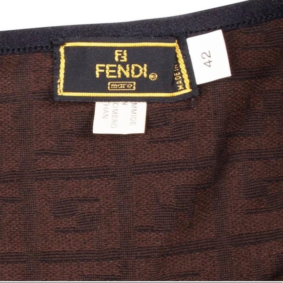 Fendi Zucca Monogram Crop Top Bikini Swim Set - Picture 3 of 10